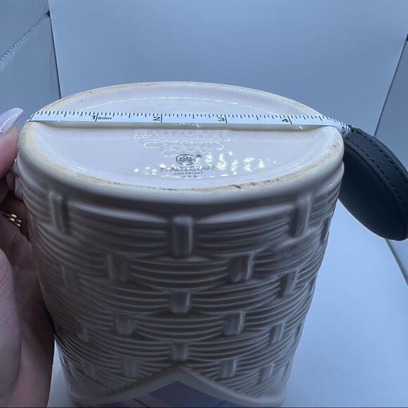 Pfaltzgraff Aura Pink Basketweave Utensil Holder/Vase - Picture 4 of 8